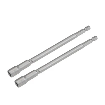 2Pcs 1/4" Quick-Change Hex Shank 8mm Magnetic Nut Driver 150mm Long Metric - Image 1 of 3