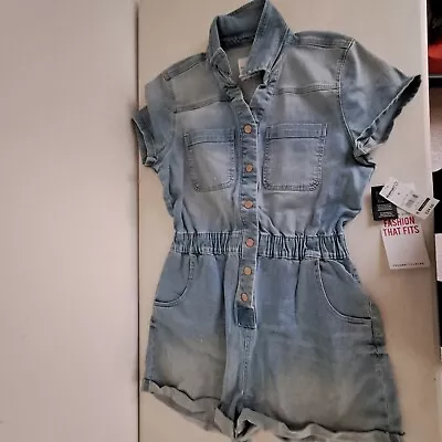 Celeberty Pink Boiler Suit Size Medium Women's Blue One Piece Coveralls Shorts - Image 1 of 4