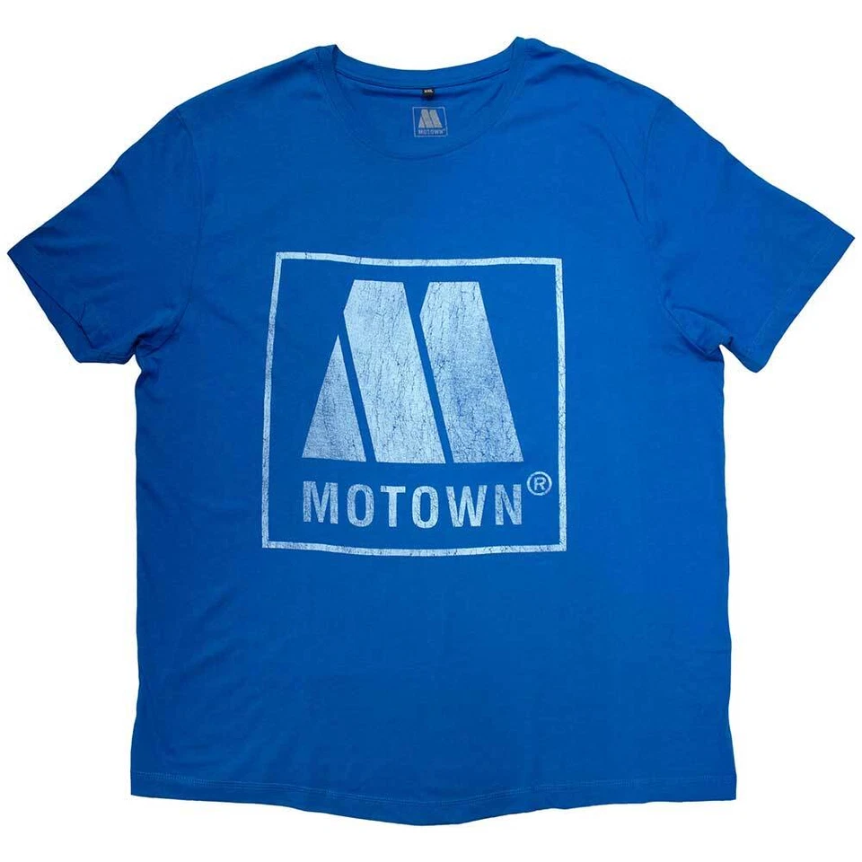 Motown Records Vintage Logo T-Shirt Blue New - Image 1 of 1