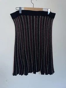 Pure Skirt Sz XXL black Knitted Metallic Thread - Picture 1 of 6