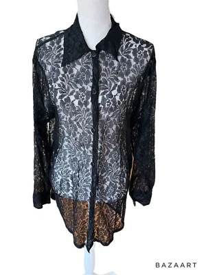 Bonita blusa de encaje LOLA LOLA - Talla: Grande. Manga larga abotonada Foto 1 de 3