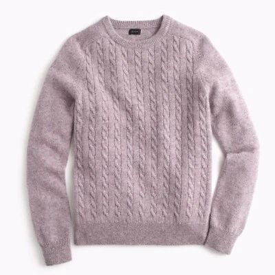 Suéter con cable de lana de cordero J.Crew | M | Hthr Mist | $98 Foto 1 de 4