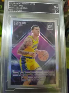 Lonzo Ball 2018 Donruss Optic Express Lane Holo (BYCC- 9+/10) - Picture 1 of 5