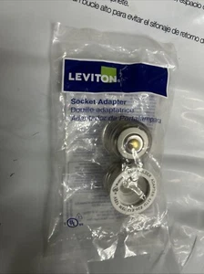 Leviton R50-2007 Socket Adapter Medium E12 (M) To Candelabra E26 (F) 75W 125V - Picture 1 of 3