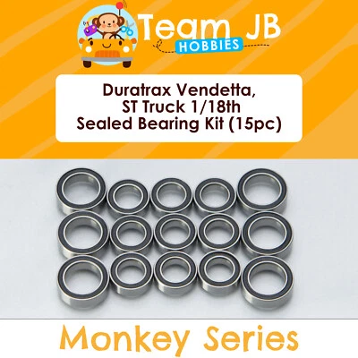 Duratrax Vendetta, ST Truck 1/18th  - 15 Pcs Rubber Sealed Bearings Kit - Image 1 of 2