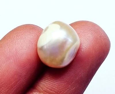 Loose Gemstone 100% Natural White Pearl 4.10+Ct Certified With Free Gift - Image 1 of 4