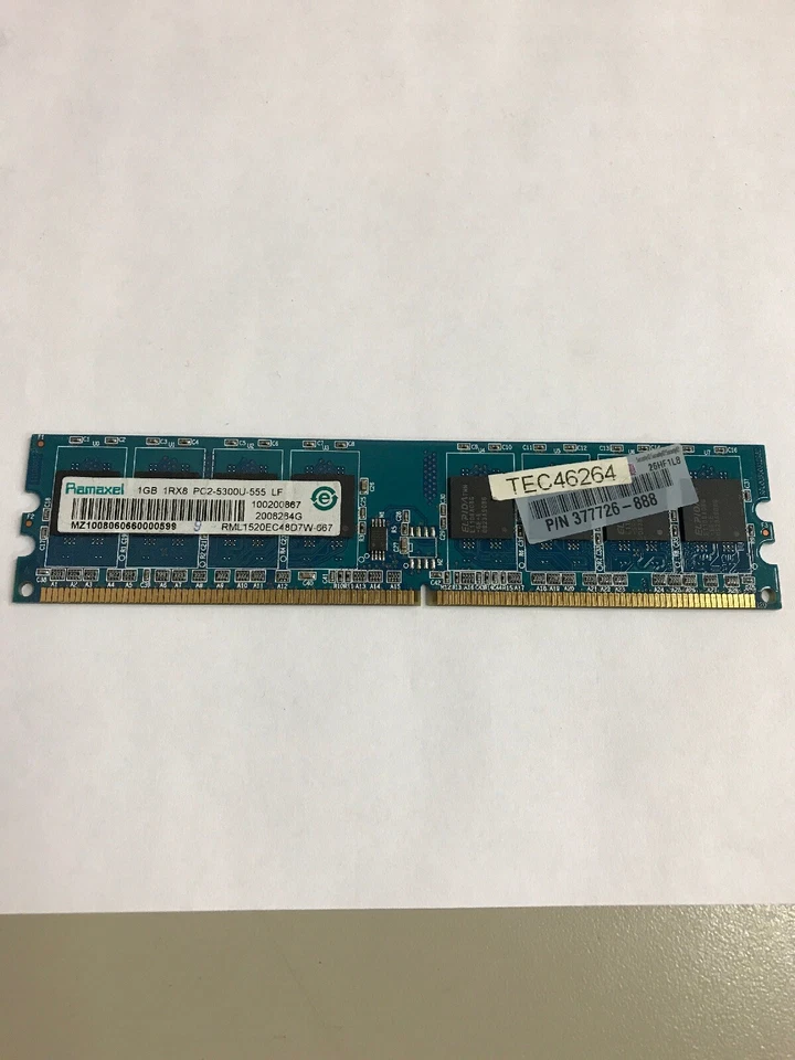 HP 377726-888 DDR2 PC2 5300 2GB RAM 1GB - Image 1 of 1