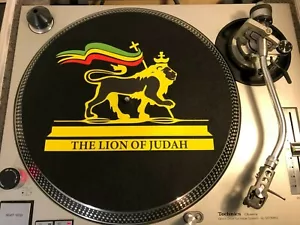 LION OF JUDAH VINYL DJ 12" PLATTENSPIELER SLIPMAT QUALITÄT 16oz FILZ REGGAE KULTUR - Bild 1 von 1