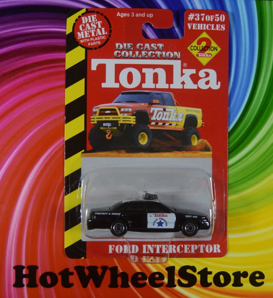 Tarjeta de policía Ford Interceptor 2000 Maisto/Tonka negra/blanca #37 O4-022825 Foto 1 de 4