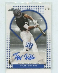 TYLER WILLIAMS 2018 Leaf Perfect Game Blue Auto Autograph #D /15