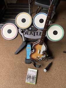 The Beatles Rock Band Limited Edition Bundle XBOX 360 Drums Guitar Mic & Game.