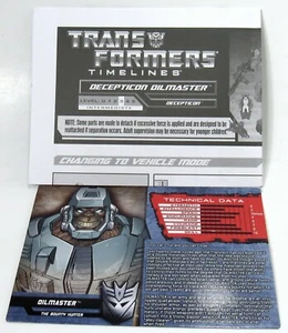 Transformers Botcon 2015 Decepticon Oilmaster Paperwork Only Tech and Manual - Picture 1 of 4