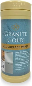 Granite Gold All-Surface Stonecare Cleaning Wipes 40 Count GG0005 FREE SHIP - Picture 1 of 4