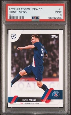 Lionel Messi 2022-23 Topps UEFA Club Competitions - Image Variation SSP PSA 9 - Image 1 of 2