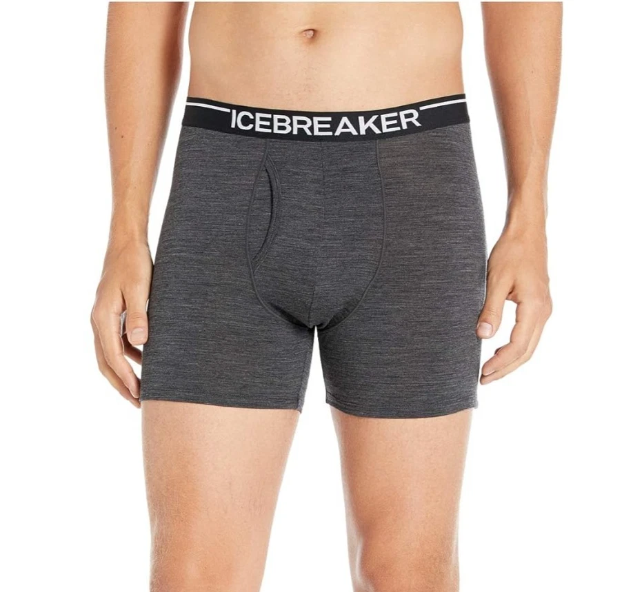 Calzoncillos boxer Icebreaker L12459 Jet Heather Anatomica mezcla de lana merino talla M Foto 1 de 3