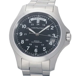 HAMILTON WATCH KHAKI FIELD KING AUTO H64455133 AUTOMATIC DAY DATE BLACK SS MEN'S - Picture 1 of 9