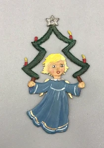 Wilhelm Schweizer Zinn Engel Christbaum Weihnachten Anhänger Christbaumschmuck - Bild 1 von 3