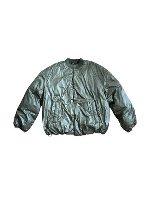 Zara oversized puffer jacket round styled men’s size L green Rare - Image 1 of 4