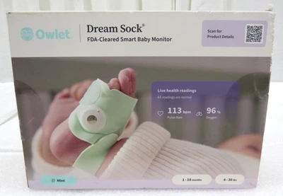 Monitor inteligente de bebé Owlet Dream Sock como nuevo 1-18 meses 6-30 libras Foto 1 de 4