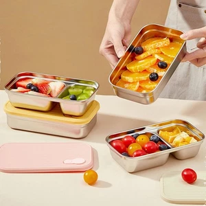 Leak Proof Sealed Salad Container Silicone Seal Travel Food Tray  Office - Picture 1 of 19