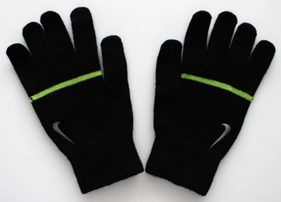 Nike Knitted Tech Grip Gloves Youth L/XL Black/Volt/Grey - Image 1 of 3