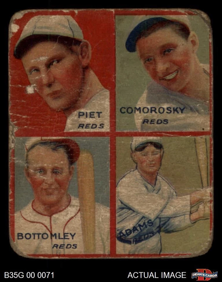 1935 Goudey 4-in-1 Tony Piet Reds 1 - POOR - Image 1 of 1