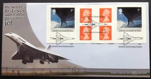 GB Benham 2002 Airliners 6x1st Booklet on Concorde First Day Cover, Heathrow SHS - Bild 1 von 3