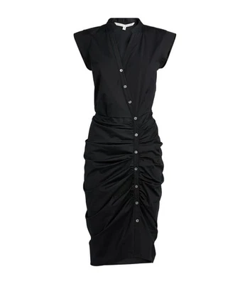 Vestido Camisa Verónica Barba Negro Algodón Acelurado Talla 6 Foto 1 de 4