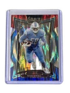 2024 Panini Select #87 Penei Sewell Red & Blue Prizm Shock - Bild 1 von 2