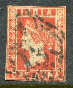 Indien 1854 1a Stempel II SG 13/14 gest.: Schliffnah (Kat. 110£+) 'C' - Bild 1 von 2