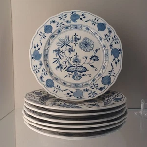 Plato de comida Meissen patrón de cebolla 6 platos aprox. Ø 25 cm - Imagen 1 de 24
