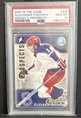 2004 In The Game Alexander Ovechkin Hero’s & Prospect #202 PSA Gem MT 10  - Image 1 of 2