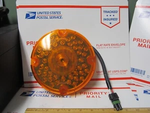 TRUCK LITE 91276Y LED YELLOW 7" MODEL 91 W/ TWO PIN CONNECTOR HARD WIRED ,NEW B1 - Picture 1 of 11