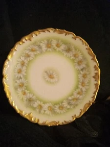 3 T&V Limoges TRV18 handkolorierte Gänseblümchenmuster 8,5 Zoll Teller 1910 - Bild 1 von 10