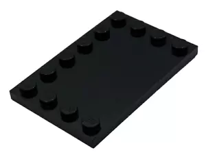 Lego 6180 Black Tile Modified 4 x 6 With Studs On 3 Edges Element 4100378 618026 - Picture 1 of 5
