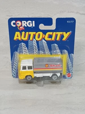 Corgi 93177 1:64 Shell Delivery Truck Tanker Auto City Mattel 1993 New Old Stock - Image 1 of 3