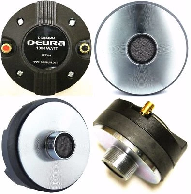 DEURA 2000W Titanium Compression 1.35" Screw-On Horn Driver Tweeter PAIR SET - Image 1 of 4