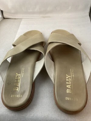 Sandalias Bally Romano de cuero tostado con correa cruzada talla 10 Foto 1 de 4