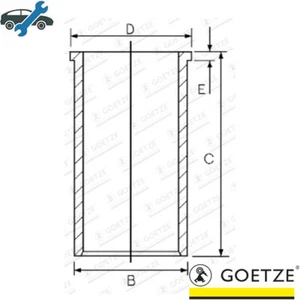CYLINDER SLEEVE 14-027950-00 FOR VW AFN/1Z/AHU/AAZ/1Y/AGD/AEF/ABL/1X/ALE 1.9L - Picture 1 of 6
