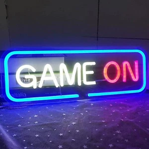 LED Neon Schild Licht Nachtlicht USB-GAME ON Leuchtreklame Sign Lampe Wanddekor - Bild 1 von 12