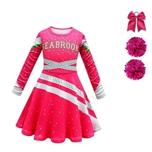 Zombies Costume for Kids Girls, Addison Alien Outfit Dress 5-6 Years Rose Red - Picture 1 of 5