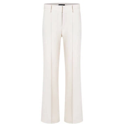 Cambio fabric pants with pressed pleats model 'FARAH' in white new/44 RRP €169.90 - Image 1 of 4