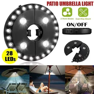 28 LED Patio Umbrella Light Parasol 3 Brightness Mode Outdoor Garden Camp Lamp - Picture 1 of 1