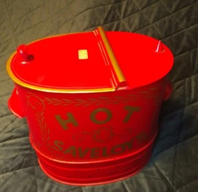 HOT SAVELOYS WÜRSTCHEN CONTAINER STRASSENVERKAUF ENGLAND  BLECH VINTAGE RARITÄT — 第 1/4 张图片