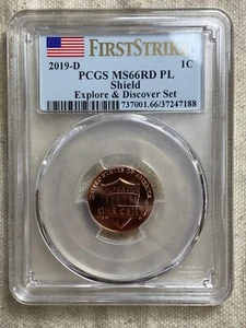 2019 D Lincoln Cent PCGS MS66RD PL Penny First Strike Explore & Discover Set - Picture 1 of 8
