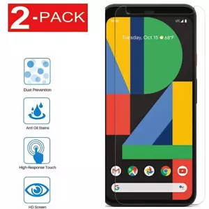 2-Pack Tempered Glass Screen Protector For Google Pixel 4 / 4a 4G/4a 5G - Picture 1 of 11
