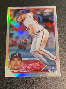 AUSTIN RILEY 2023 TOPPS CHROME REFRACTOR BRAVES - Picture 1 of 2
