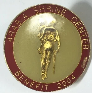 Arabia Shrine Center Benefit 2004 Tie Tac Lapel Pin Round Man holding Child - Picture 1 of 3