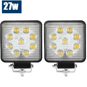 2x 27W CREE LED WORK LIGHT OFFROAD DRIVING FLOOD LIGHT AUTO LAMP FORKLIFT ATV4X4 - Picture 1 of 7