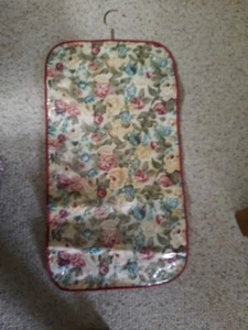 Travel Cosmetic Folding Pouch Zippered Hanging Vintage Bag Case 27" Floral  - Picture 1 of 9